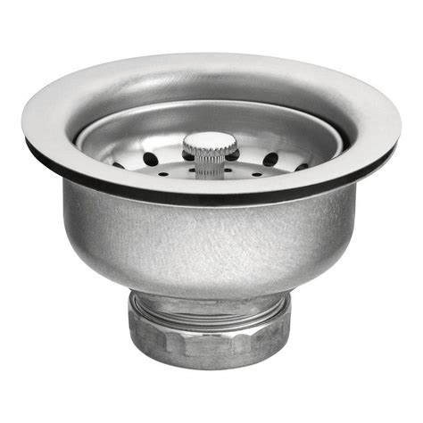 Moen Kitchen Sink Stainless Steel Basket Strainer with Drain。